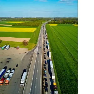 Traffic Jam during a emergency caused by lack of communication.