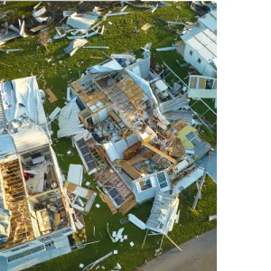 Oklahoma Tornado in 2024 causing major destruction to over 3o houses.