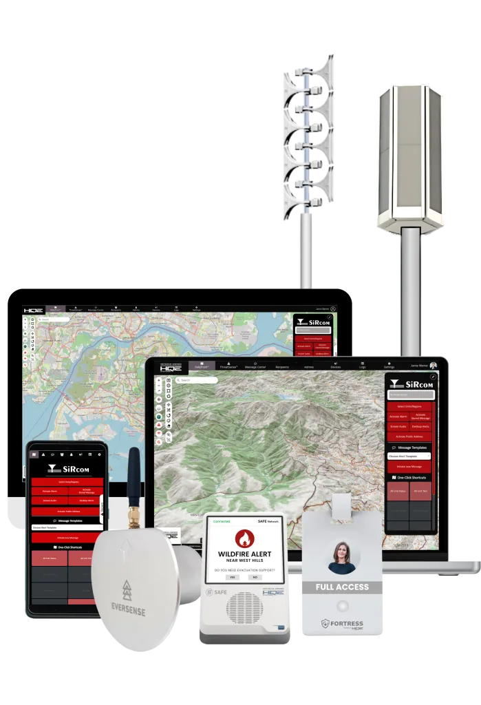 HQE Systems Products, SiSA, Safe Network, FORTRESS, Eversense, and Clear voice sires. These are all used by emergency managers and people in the life safety industry.