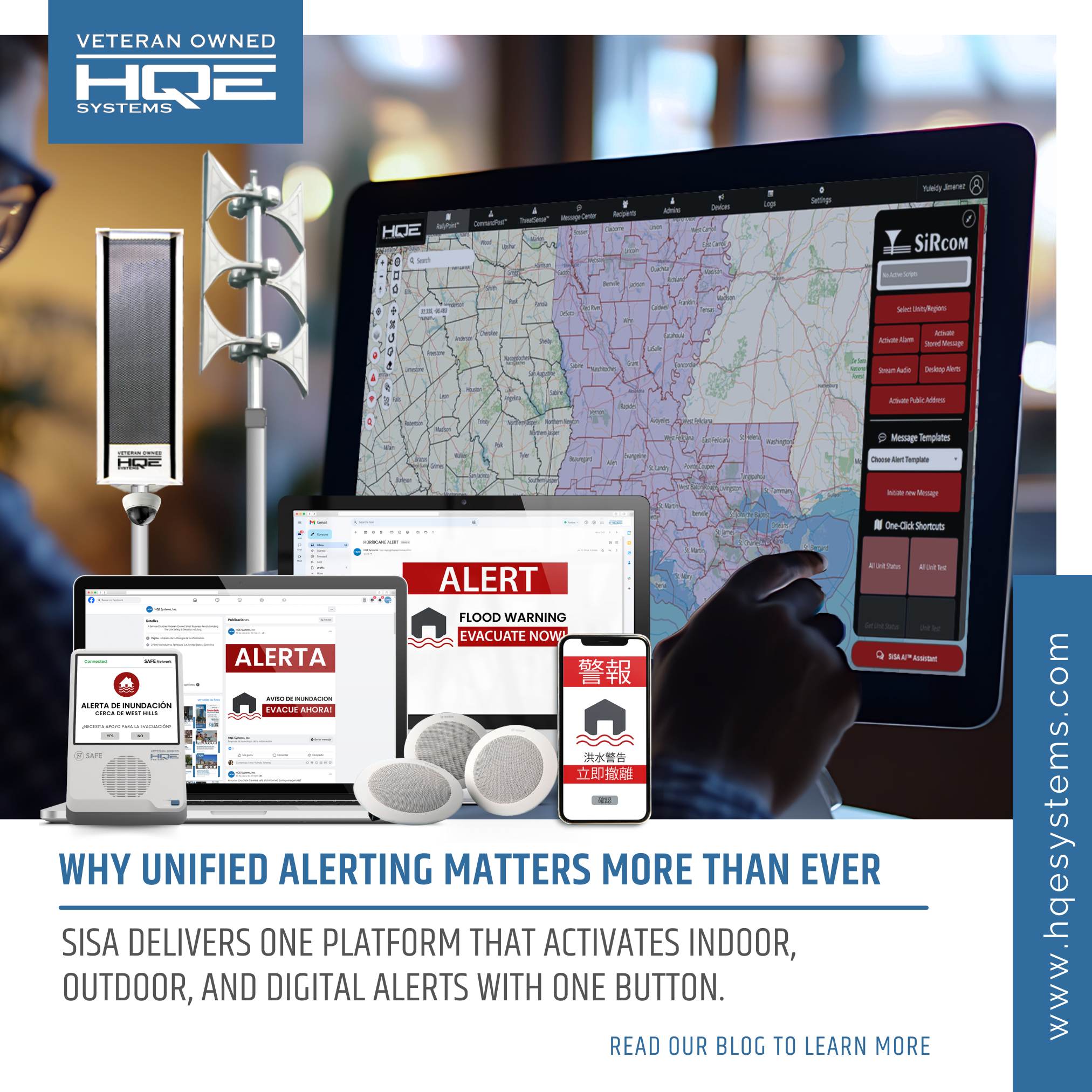 HQE Systems SiSA: A software for emergency managers and people in the life safety industry.