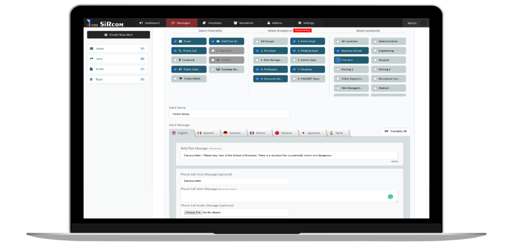SiSA Messaging Features