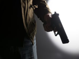 Active shooter on school campus detected by surveillance camera using artificial intelligence integrated by HQE Systems.