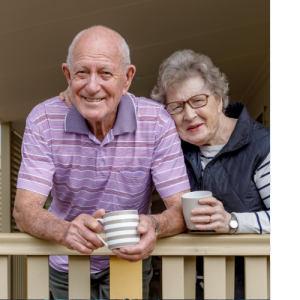 Senior citizen couple with no smartphone to receive SMS texts during a life safety emergency, HQE Systems will send automated voice calls for them to help emergency management. 