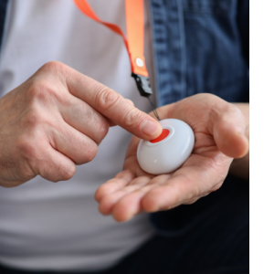 Wearable panic button for schools in case of a life safety emergency such as a school shooting