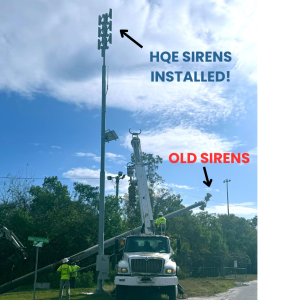 Joint Base Charleston Sirens installed by HQE Systems for emergency preparedness and life saftey.