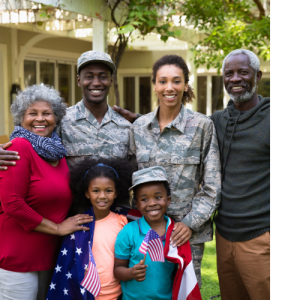 Veteran With Family being protect by HQE Systems unified mass notification installed by their military base for life safety reasons.