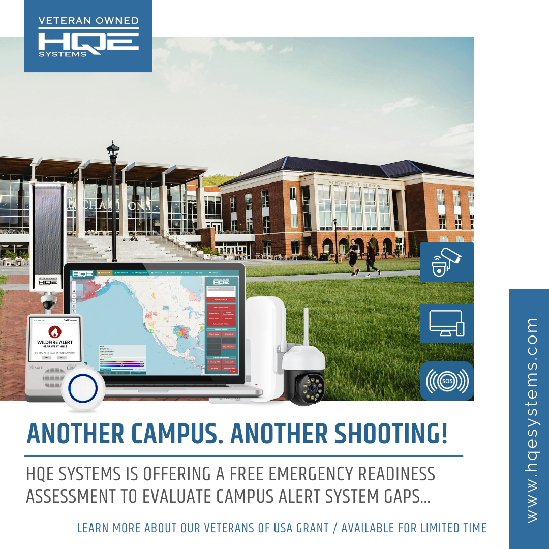 Florida State University (FSU) school shooting that killed 2 people and injured 6. This shows the need for life safety and emergency management upgrades to improve campus safety.